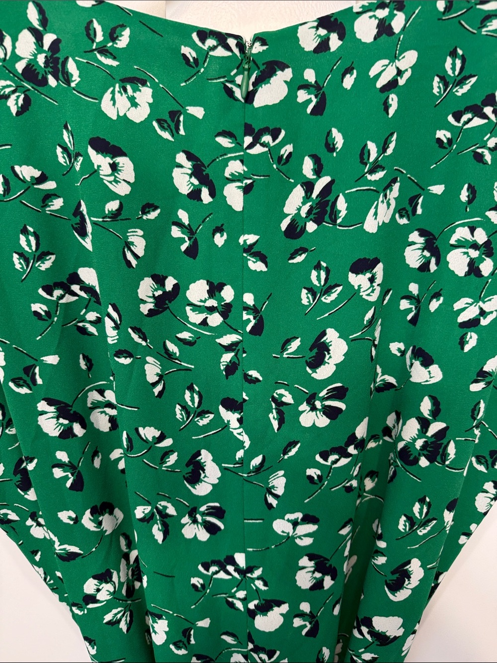 Lauren Ralph Lauren Emerald Green Floral Midi Dress with Waist Tie - Picture 5 of 8